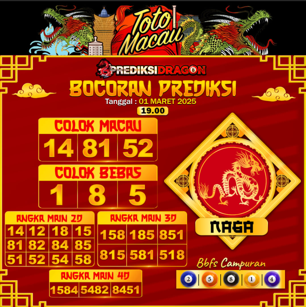 Prediksi Toto Macau Putaran 3 Update Tercepat Akurat 01-03-2025