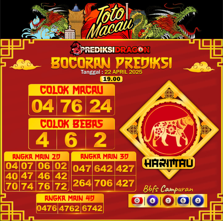 Prediksi Toto Macau Putaran 3 Update Tercepat Akurat 22-04-2025