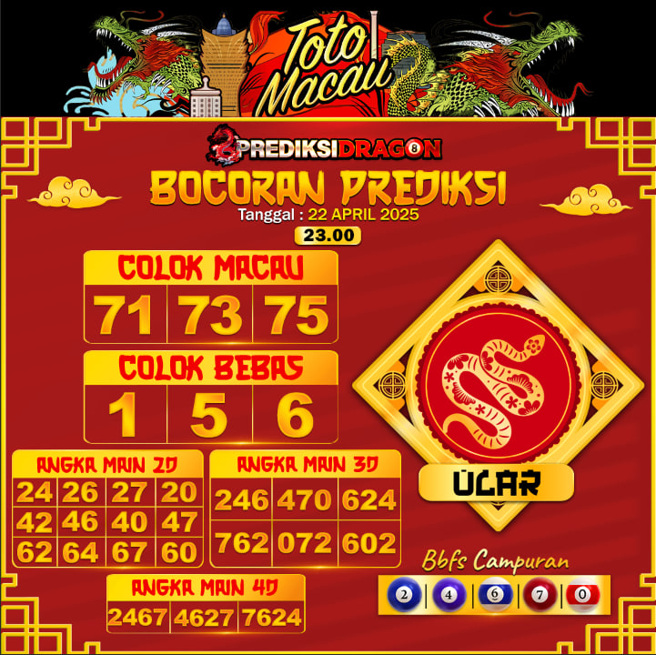 Prediksi Toto Macau Putaran 5 Update Tercepat Akurat 22-04-2025