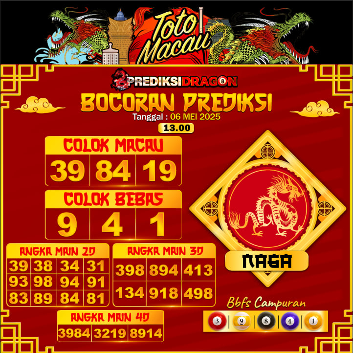 Prediksi Toto Macau Putaran 1 Update Tercepat Akurat 06-05-2025
