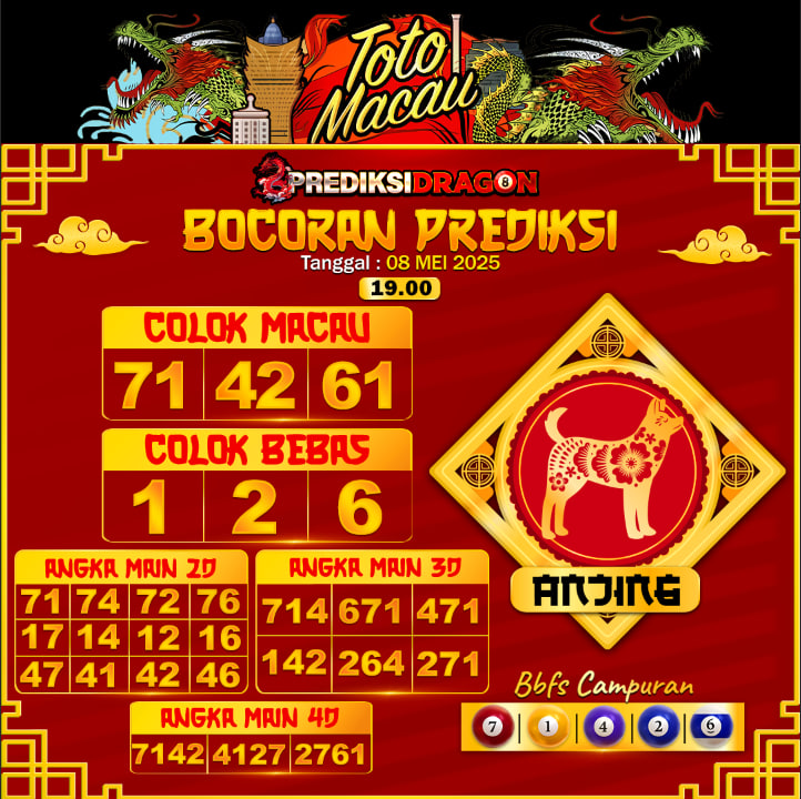Prediksi Toto Macau Putaran 3 Update Tercepat Akurat 08-05-2025