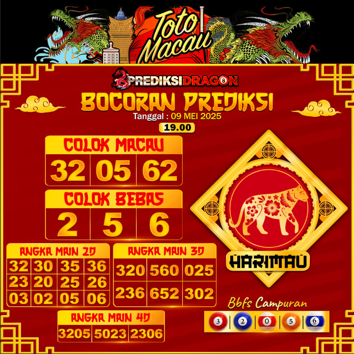 Prediksi Toto Macau Putaran 3 Update Tercepat Akurat 09-05-2025